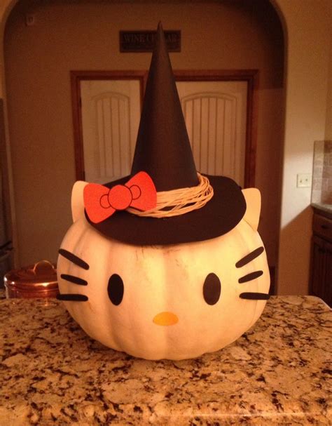 Hello Kitty Halloween Pumpkin | Hello kitty pumpkin, Hello kitty halloween, Pumpkin decorating