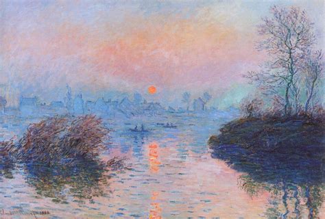 Sunset on the Seine at Lavacourt, Winter Effect by Claude Monet