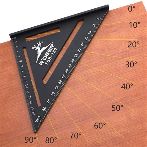 Triangle Ruler 150/300mm Speed Square Aluminun Alloy Protractor Right Angle Tools Carpenter ...