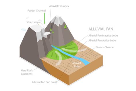 Alluvial Fan Formation And Labeled Educational Diagram 10851714 Design Assets – IconScout