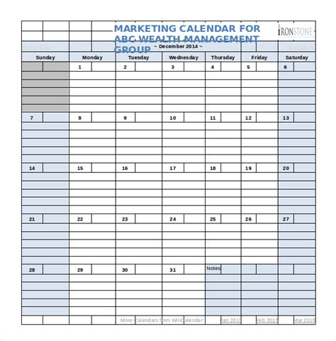 Marketing Calendar Template - 30+ Free Excel, PDF Documents Download