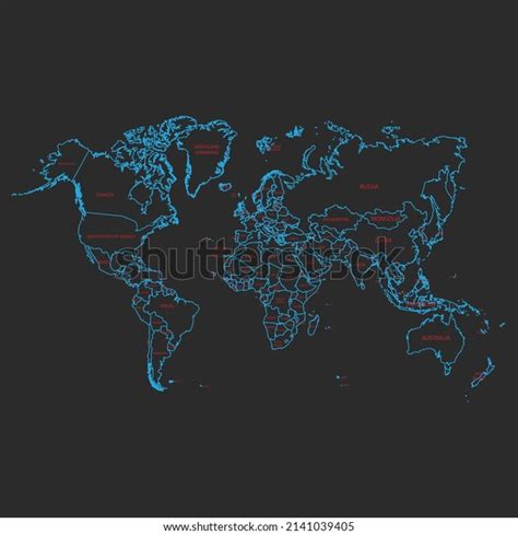 Political World Map Collection Vector Stock Vector (Royalty Free) 2141039405 | Shutterstock