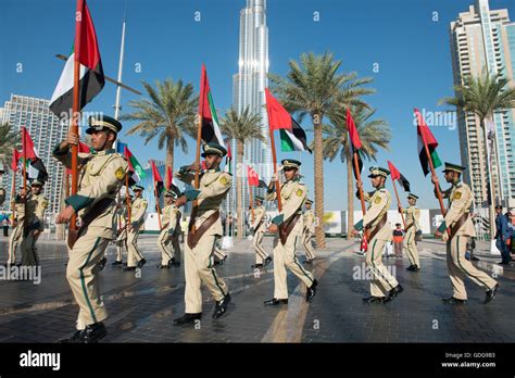 UAE Military marches during National Day Parade in Dubai Stock Photo - Alamy