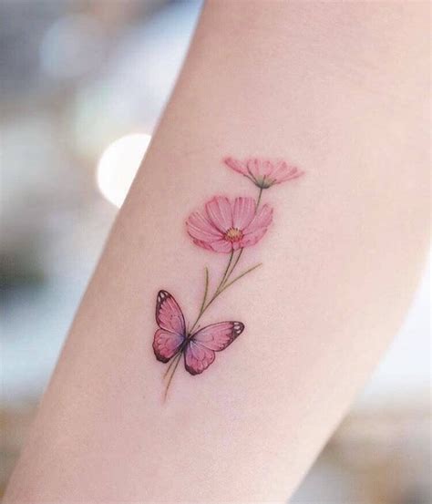 44 Butterfly Tattoo Designs For Lady Simple And Beautiful | Butterfly tattoos for women, Flower ...