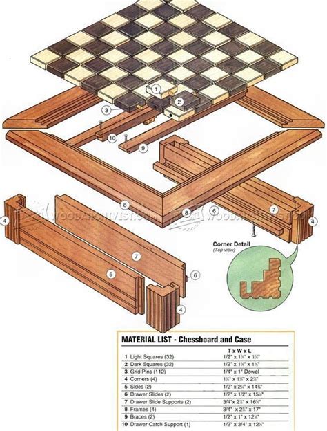 Chess Board Plans - Woodworking Plans #woodworkingplans #WoodworkingProjectsChessboa… | Simple ...