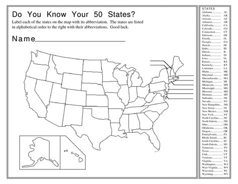 Free Printable United States Map Quiz - Printable US Maps