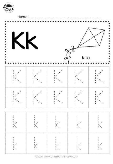 Free Letter K Tracing Worksheets