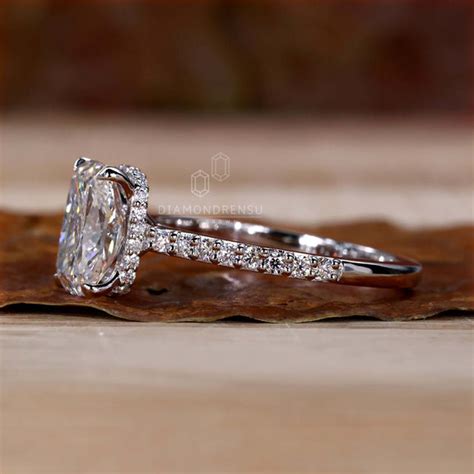 Elongated Cushion Cut Lab Grown Diamond Engagement Ring