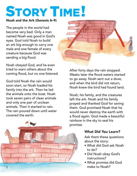 Noah's Ark Preschool Bible Lessons. Easy Kids Bible Story for Children's church lessons ...