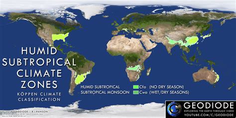 Humid Subtropical Climate Zones : r/geography