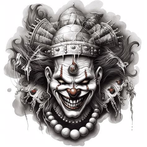 Evil clown tattoo design | Interessante zeichnungen, Tattoos vorlagen, Malen und zeichnen