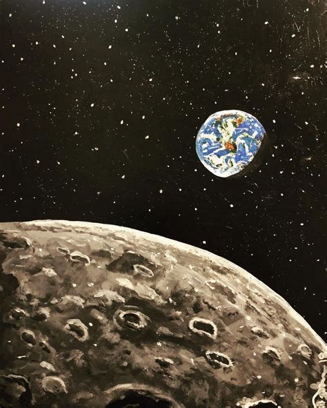 View of Earth from Moon | Painting, Earth from moon, Instagram