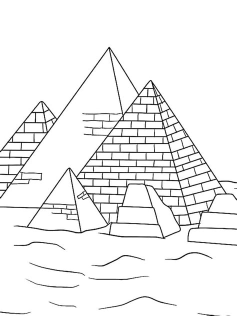 Printable Egyptian Pyramids coloring page - Download, Print or Color Online for Free