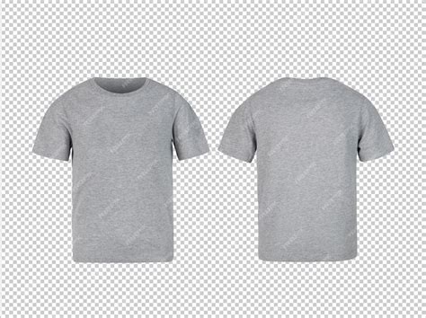 Premium PSD | Grey kids t shirt front and back mockup