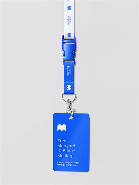 Free lanyard ID badge mockup - Mockups Design