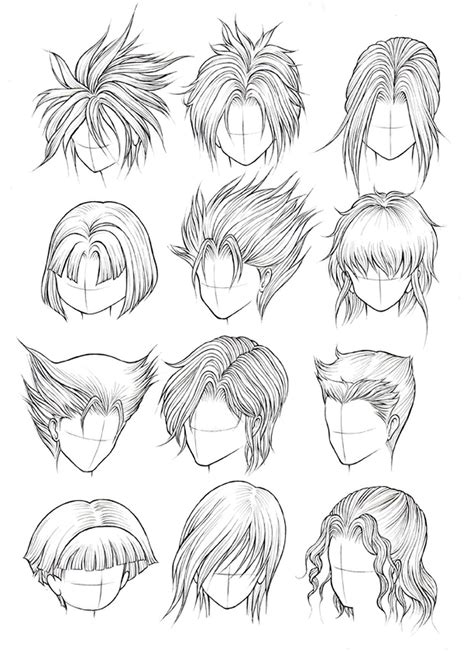 How To Draw Anime Long Hair Boy / Step five includes the hair, eyes, mouth and the details in ...