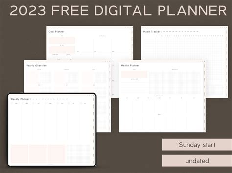 2023 Digital Planner Templates, Keynote Planner Template, Hyperlinked Planner Template, Planner ...