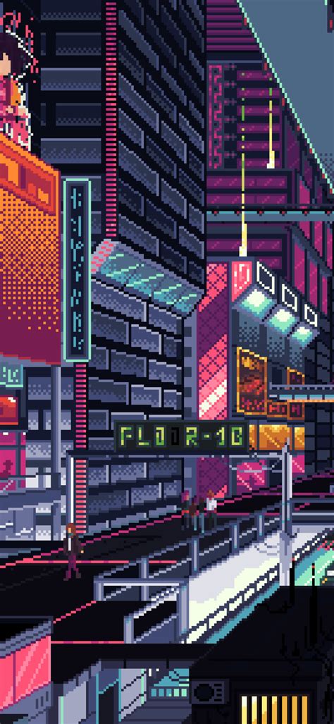 1080x2340 Cyberpunk City Pixel Art 1080x2340 Resolution Wallpaper, HD Artist 4K Wallpapers ...