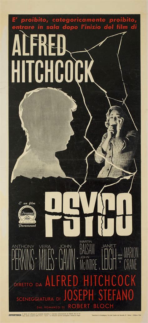 Psycho Original 1960 Italian Locandina Movie Poster - Posteritati Movie Poster Gallery