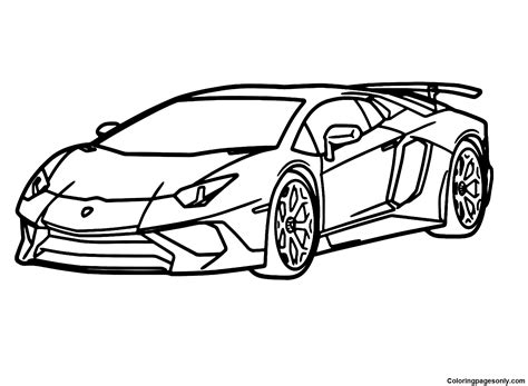 Lamborghini Aventador Car Coloring Pages - Lamborghini Coloring Pages - Coloring Pages For Kids ...