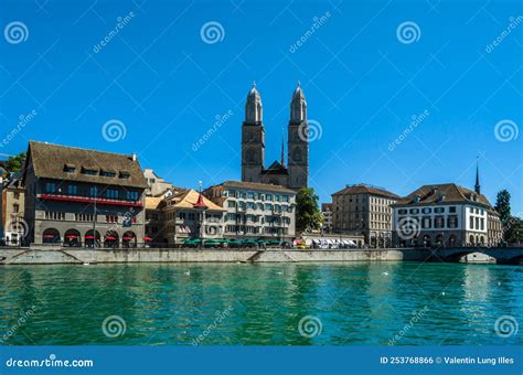 View of Zurich Old Town on the Banks of the Limmat River Editorial Photo - Image of architecture ...