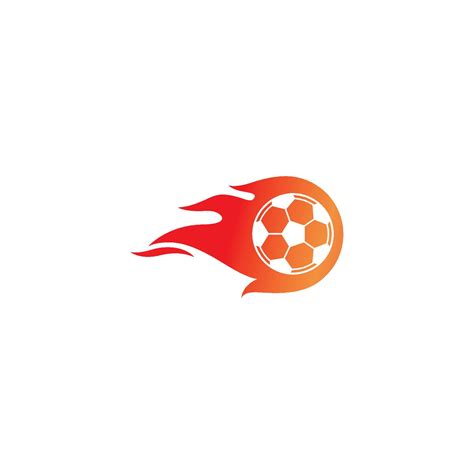 Fire Soccer ball icon. Logo vector illustration 18883785 Vector Art at Vecteezy