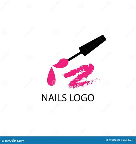 Nail studio logo vector stock vector. Illustration of girl - 173998957