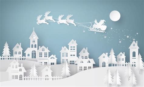 Christmas Village Silhouette Vector Art, Icons, and Graphics for Free Download