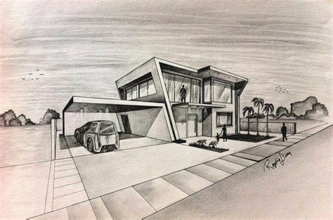 How to Draw a 3d Modern House - Jamie Ancle2002