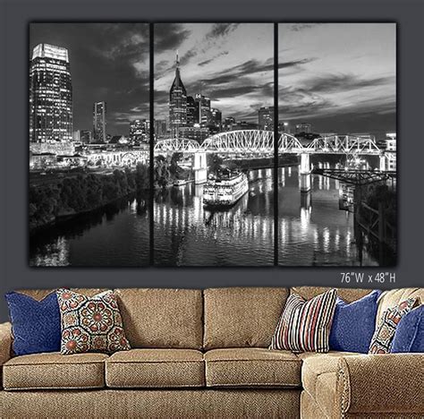 Nashville Skyline Canvas Wall Art | Holy Cow Canvas