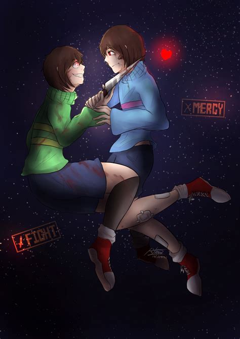 [Fan Art] Chara x Frisk by kinotoha on DeviantArt