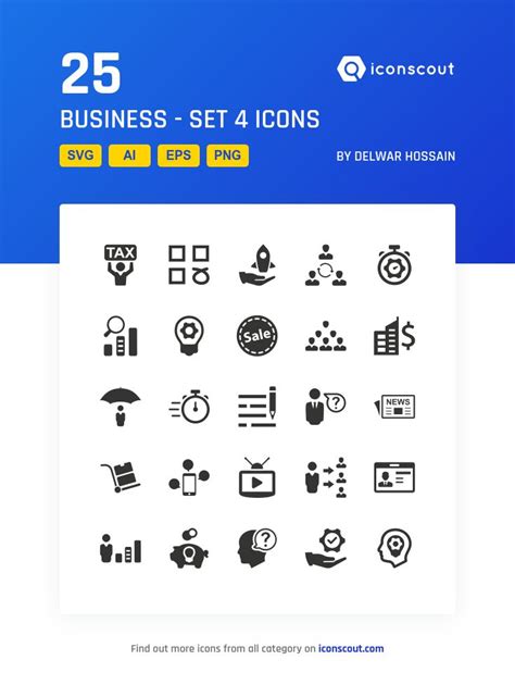 Download Business - Set 4 Icon pack Available in SVG, PNG & Icon Fonts