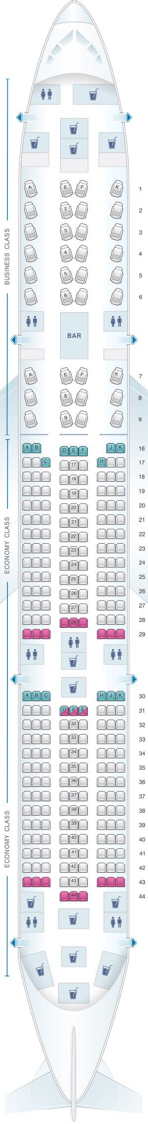 Seat Map Qatar Airways Airbus A350 900 | SeatMaestro