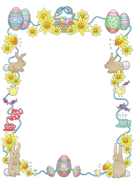 Easter Bunny Border Clipart - Clipart Suggest