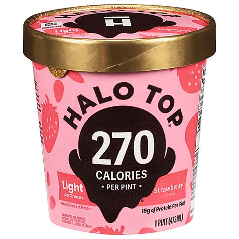 Halo Top Ice Cream, Light, Strawberry Flavored 1 pt | Ice Cream | Ingles Markets