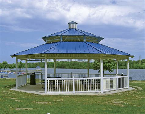 All Steel Double Roof Santa Fe (Octagon) Pavilions | Pavilions by Shape | GazeboCreations.com