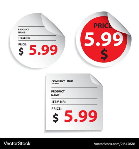 Price tag label sticker Royalty Free Vector Image