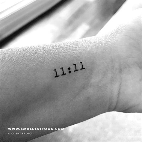 11:11 Angel Number Temporary Tattoo (Set of 3) – Small Tattoos