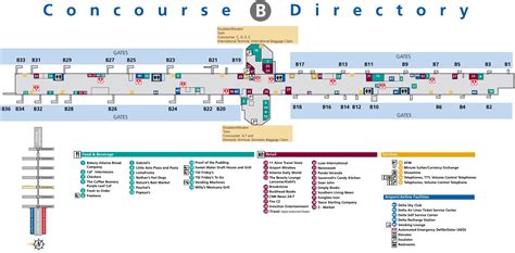 Atlanta airport terminal B map - Ontheworldmap.com