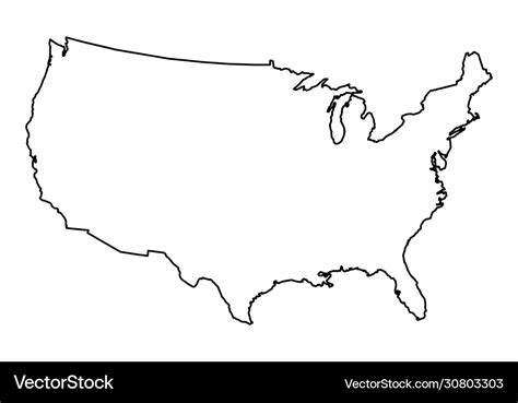 Usa Outline Map Eps Royalty Free Stock Svg Vector - vrogue.co