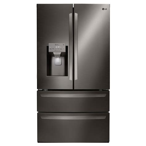 LG 27.8-cu ft 4-Door French Door Refrigerator with Ice Maker (Black Stainless Steel) ENERGY STAR ...