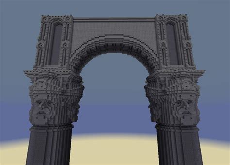 been decorating that blank arch from 2 days ago and I'm liking how its going : r/Minecraft