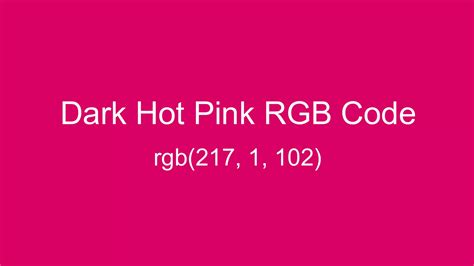 Dark Hot Pink Color, Hex and RGB values | CSSColors.com