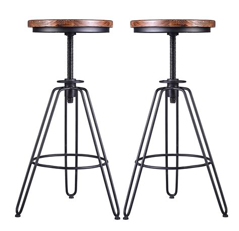 Wood Seat Metal Legs Bar Stools at Rachell Anderson blog