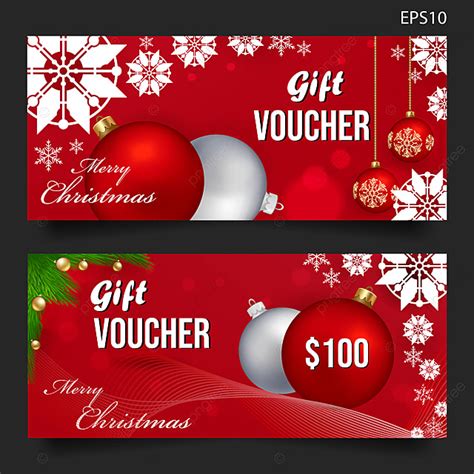 Merry Christmas Gift Voucher Background Vector Template Download on Pngtree