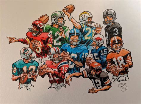 Sports Days Past on Twitter | Nfl football art, Football artwork, Football player drawing