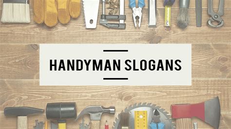 69+ Catchy Handyman Slogans and Taglines - Venture F0rth