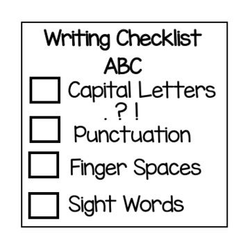 First Grade-Writing Checklist by Miss Stylish Teacher | TPT