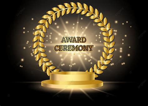 Luxury Golden Award Ceremony Background Design On Stage, Award Ceremony Background Design, Award ...