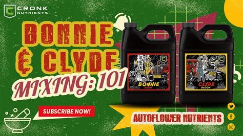 Bonnie & Clyde Mixing Guide: 101 - Autoflower Nutrients Guide – Cronk Nutrients